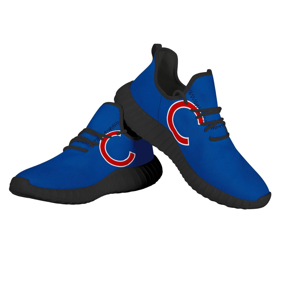 Women's Chicago Cubs Mesh Knit Sneakers/Shoes 002